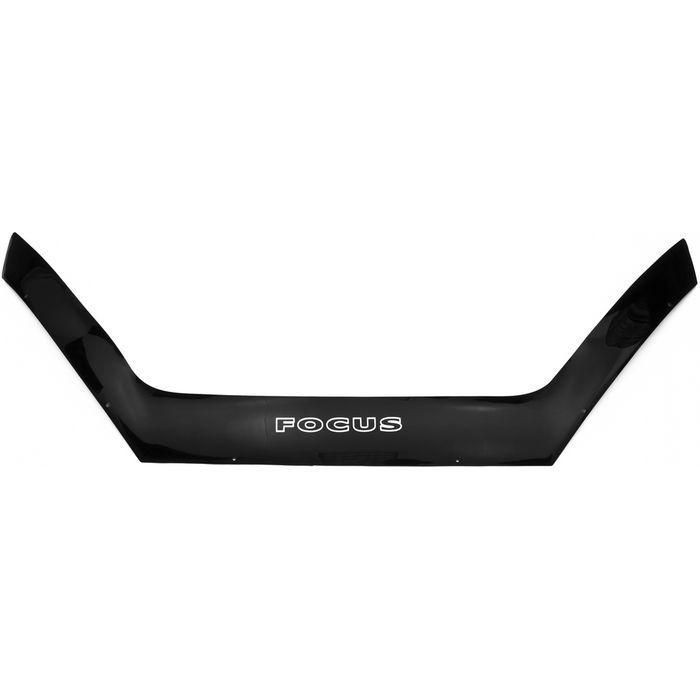 Hood deflector for Ford Focus from 1998 to 2004, with lettering, black, hardware included, Rein