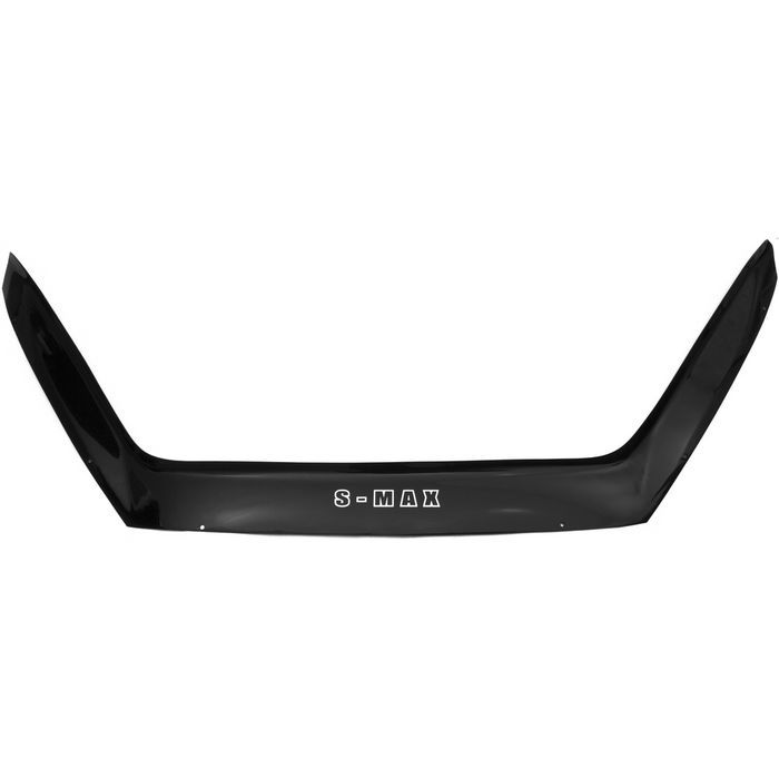 Hood deflector for Ford S-Max 2006 to 2010, lettering, black, hardware included, Rein