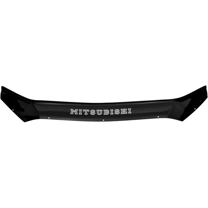 Hood deflector Mitsubishi Lancer from 2007 to 2015, with inscription, black, fasteners included, Rein