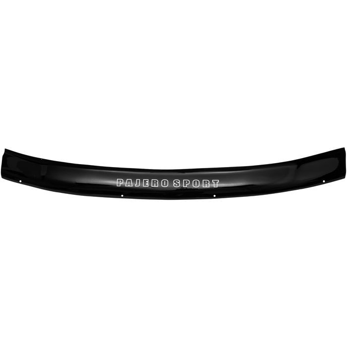 Mitsubishi Pajero Sport hood deflector from 1998 to 2007, with lettering, black, hardware included, Rein