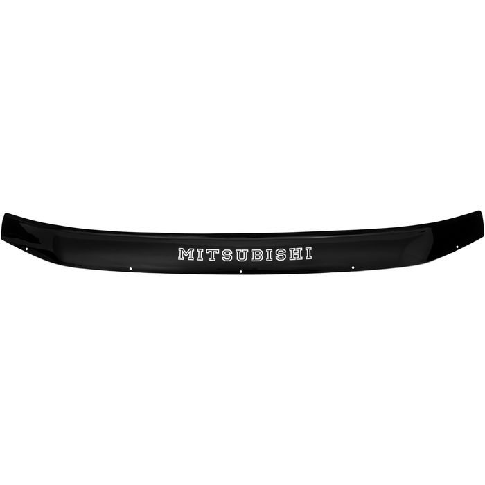 Hood deflector Mitsubishi Pajero from 2006 to 2011, with inscription, black, fasteners included, Rein