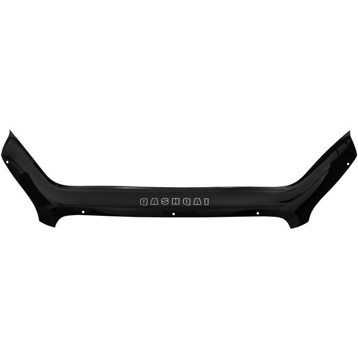 Hood deflector for Nissan Qashqai from 2011 to 2014, lettering, black, hardware included, Rein