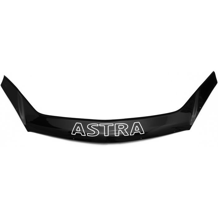 Hood deflector Opel Astra from 2004 to 2007, with inscription, black, fasteners included, Rein