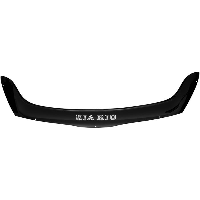 Hood deflector Kia Rio from 2017 to 2023, with lettering, black, hardware included, Rein