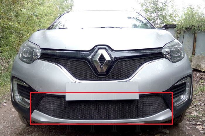 Radiator grid Renault Kaptur from 2016 to 2022, lower, black, Standart, AllEst