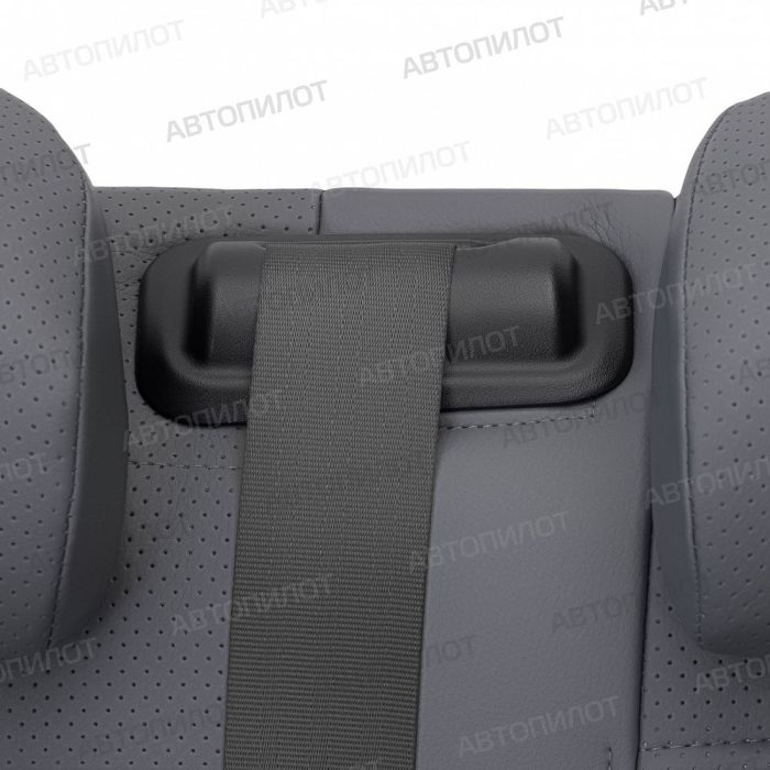 Seat covers Lada Priora from 2014 to 2018, hatchback, pattern Stitching, eco-leather, grey, Autopilot