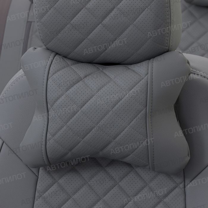 Seat covers for Kia Sportage from 2010 to 2016, Rhombus pattern, eco leather, grey, Autopilot