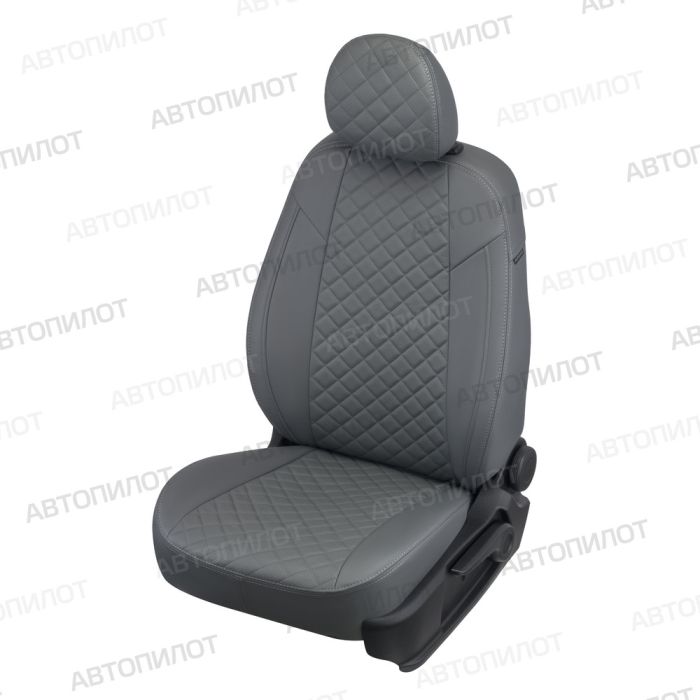 Seat covers for Kia Sportage from 2010 to 2016, Rhombus pattern, eco leather, grey, Autopilot