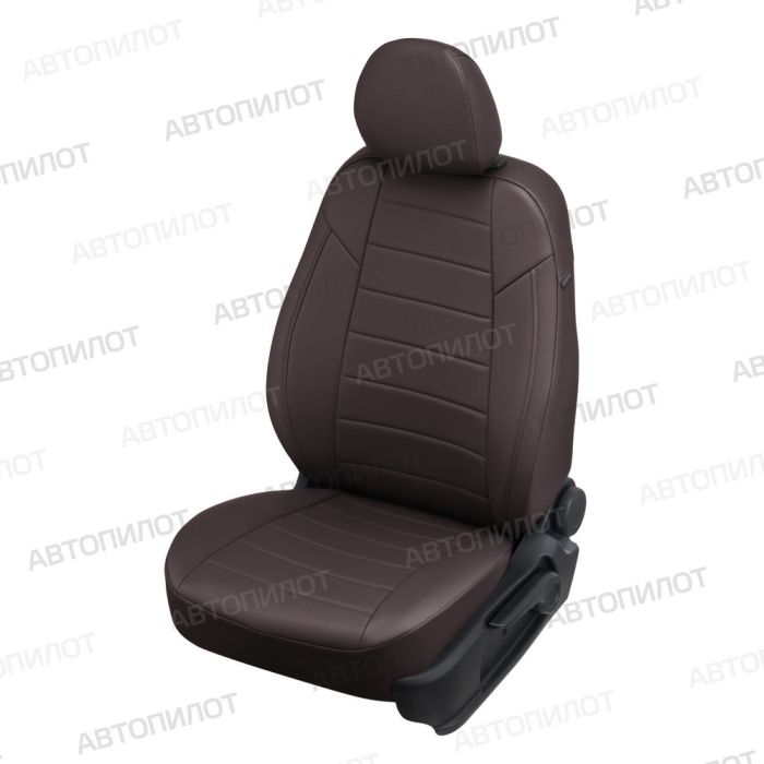 Seat covers for Fiat Bravo from 2007 to 2014, pattern Stitching, eco leather, chocolate, Autopilot