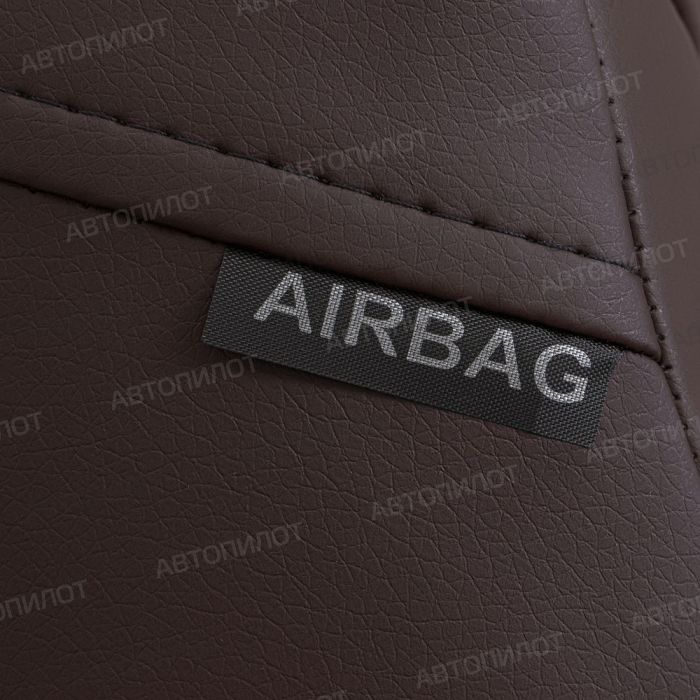 Seat covers for Fiat Bravo from 2007 to 2014, pattern Stitching, eco leather, chocolate, Autopilot