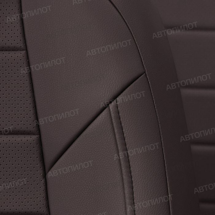 Seat covers for Fiat Bravo from 2007 to 2014, pattern Stitching, eco leather, chocolate, Autopilot