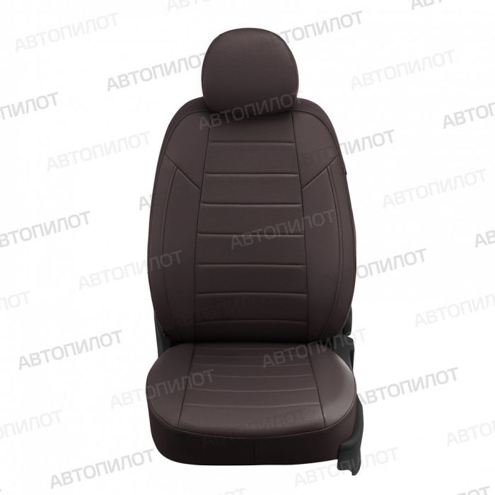 Seat covers for Fiat Bravo from 2007 to 2014, pattern Stitching, eco leather, chocolate, Autopilot