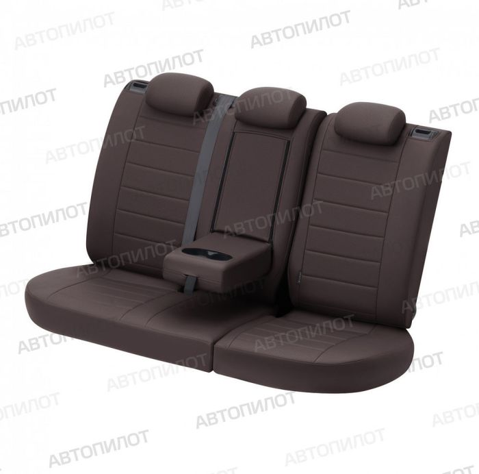 Seat covers for Fiat Bravo from 2007 to 2014, pattern Stitching, eco leather, chocolate, Autopilot