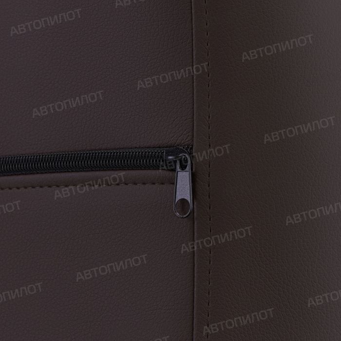 Datsun on-Do seat covers 2014 to 2022 rear the back is one-piece, pattern Line, eco-leather, chocolate, Autopilot