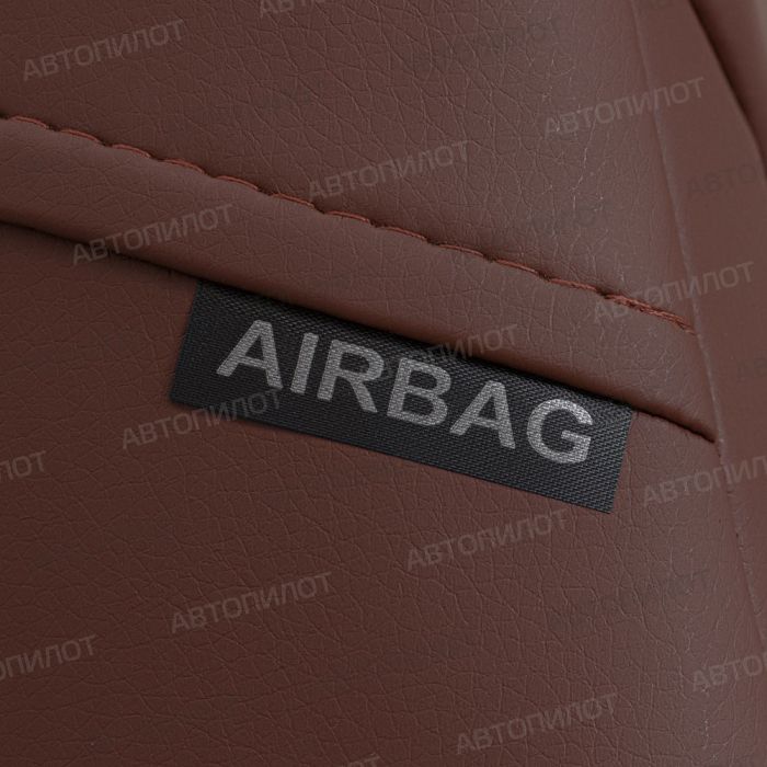 Seat covers for Nissan Qashqai from 2014 to 2022, pattern Stitching, eco leather, dark brown, Autopilot