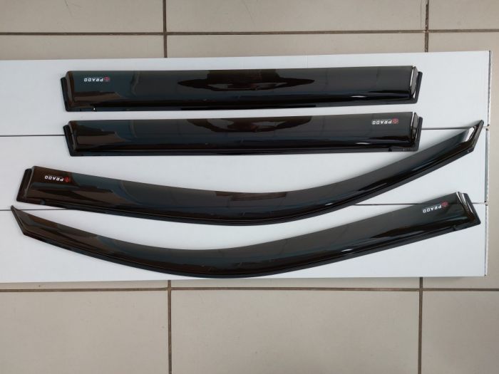 Window deflectors Toyota Prado 150 from 2009 to 2023, set of 4 pcs., 3M adhesive tape, AcrylAuto