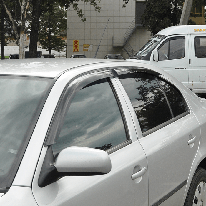 Window deflectors Skoda Octavia A4 from 1996 to 2011, liftback, set of 4 pcs., 3M tape, AcrylAuto