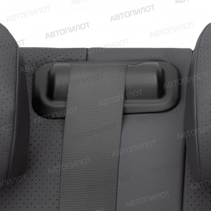 Seat covers Mitsubishi Lancer 10 from 2007 to 2011, hatchback, set Intence, with magn. support, pattern Stitching, eco leather, dark grey, Autopilot